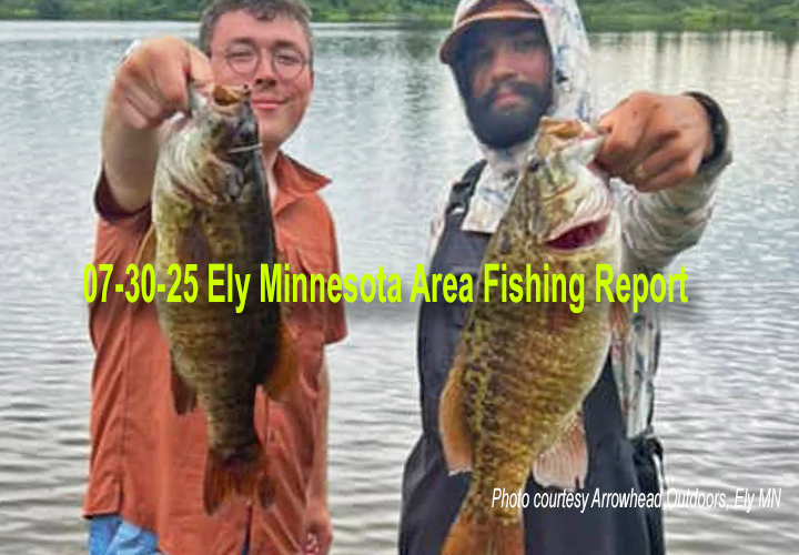 image links to fishing report from the Ely Minnesota region