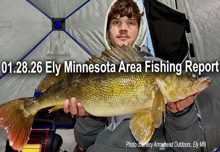 image links to ice fishing report from the Ely Minnesota area