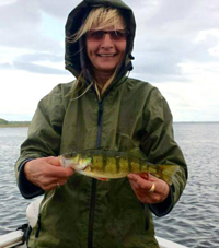 image of carol painter with big perch