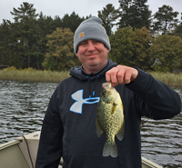 image of justin john with big crappie