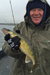 image of Andy with his first Walleye