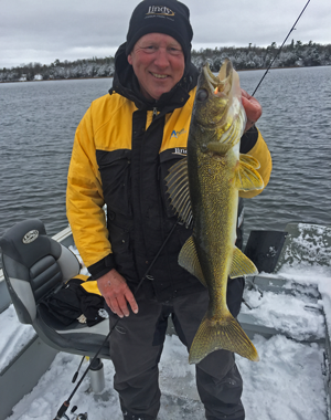 image of jeff sundin with big walleye