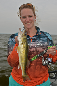 image of annalee sundin with nice walleye