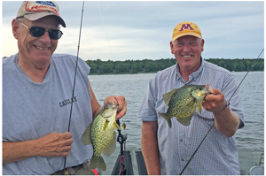 image of bob slager and jeff sundin with big crappies