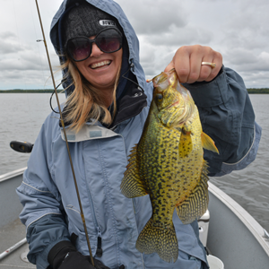 image of missy shephard with huge crappie