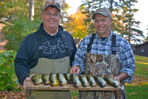 image of mike morris with big crappies