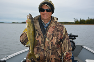 image of mike morris with big walleye