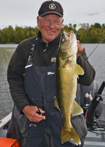 image of jeff sundin with big walleye