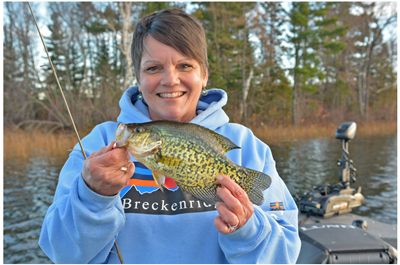 image of susan sundin with nice crappie