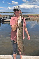 image of Angie Barnouse with big pike