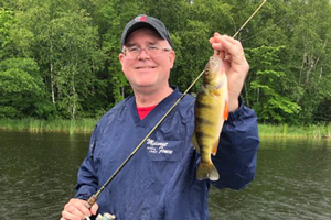 image of customer with big perch 