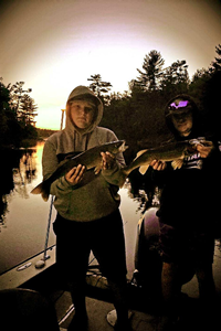 image of 2 kids with nice walleyes