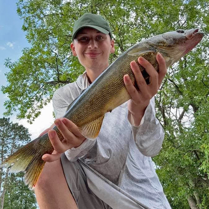 image of angler with nice walleye caught in the Ely Minnesota area