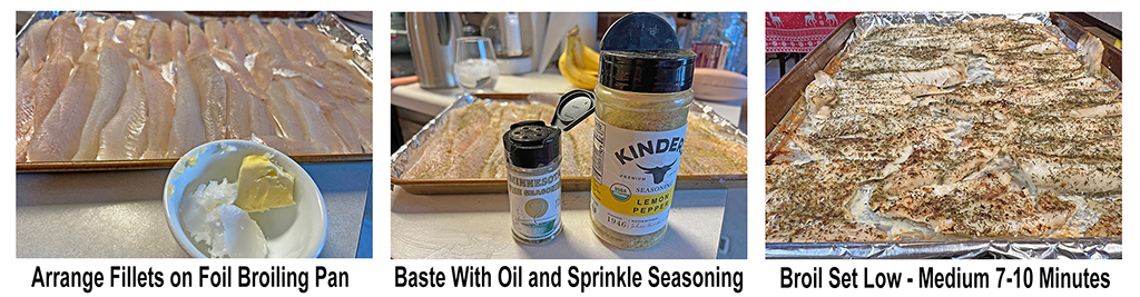 image shows pike fillets prepared for the grill