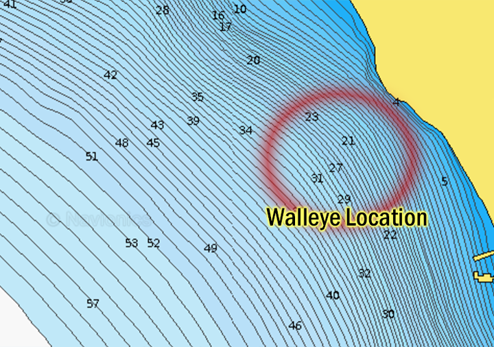 image of late summer walleye location on grand rapids area lake