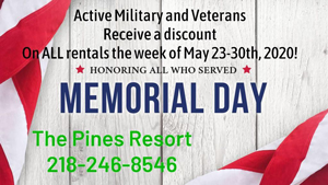 image links to pines resort memorial day special
