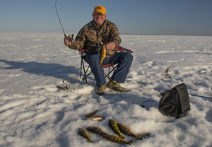 Image links to ice fishing report from Lake Winnie