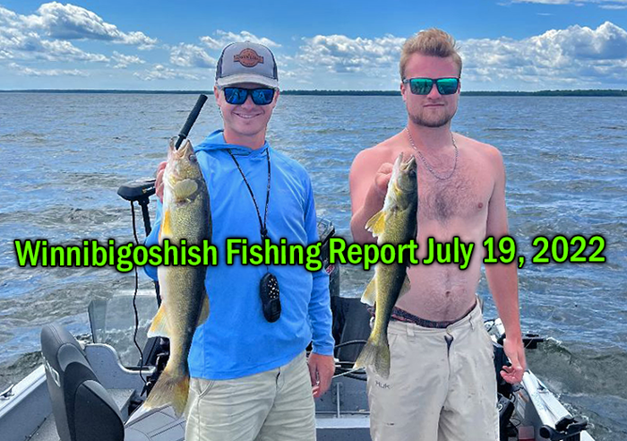 image links to fishing report from Lake Winnibigosh