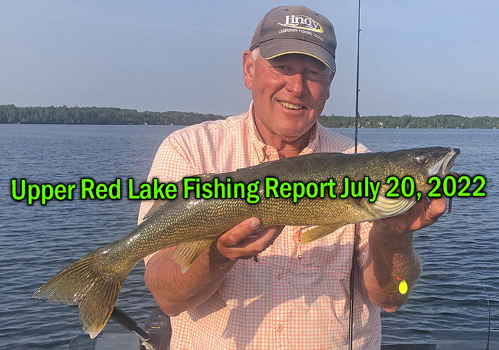 image links to fishing report from Upper Red Lake