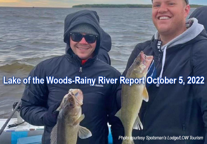 image links to fishing report from the rainy river and lake of the woods area