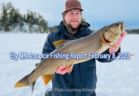 image links to ice fishing report from Ely Minnesota