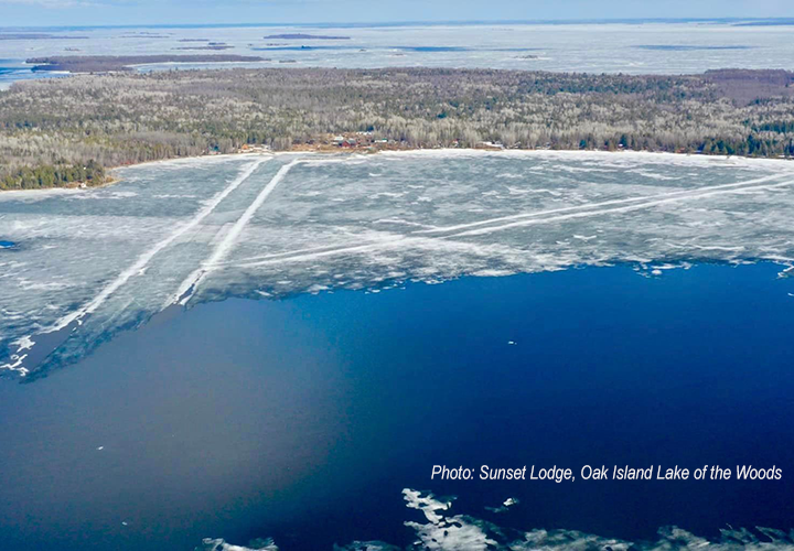 image of lake of the woods from Oak Island courtesy Sunset Point Resort