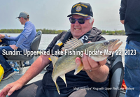 image of Virgil Krug with nice Red Lake walleye