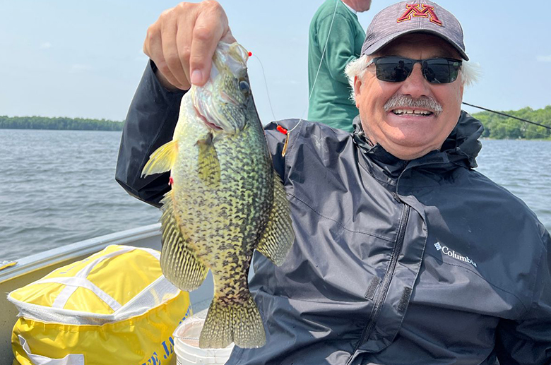 image of Tim Fischbach with big crappie