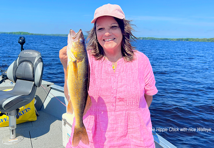 image of the Hippie Chick with a nice walleye