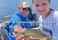 image of Sydney Pries with eater walleye caught on Big Sandy Lake