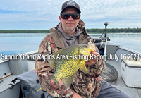 image links to fishing report from the Grand Rapids Area