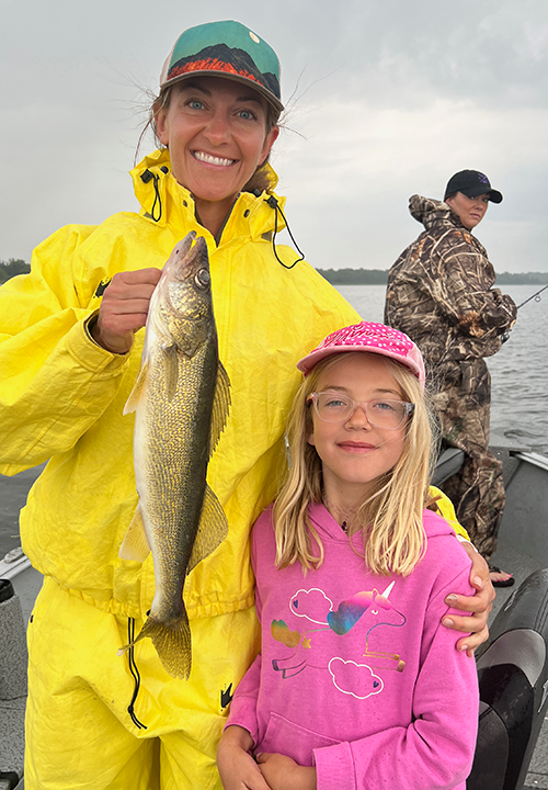image of brooke and claire cheatham with nice walleye 