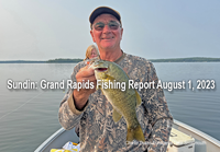Charlie Dukes with nice smallmouth bass from Pokegama Lake
