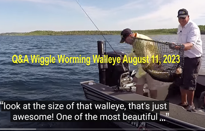 Image links to video about ice fishing for walleyes on Lake of the Woods