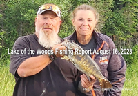 image links to fishing report from Lake of the Woods