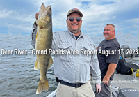 Image of Mike Shannon with nice walleye linkas to fishing report by Jeff Sundin