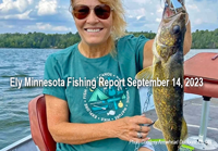 image links to Ely Minnesota area fishing report