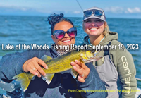 image of Leisha, a walleye charter customer with Arneson's charter captain Amber