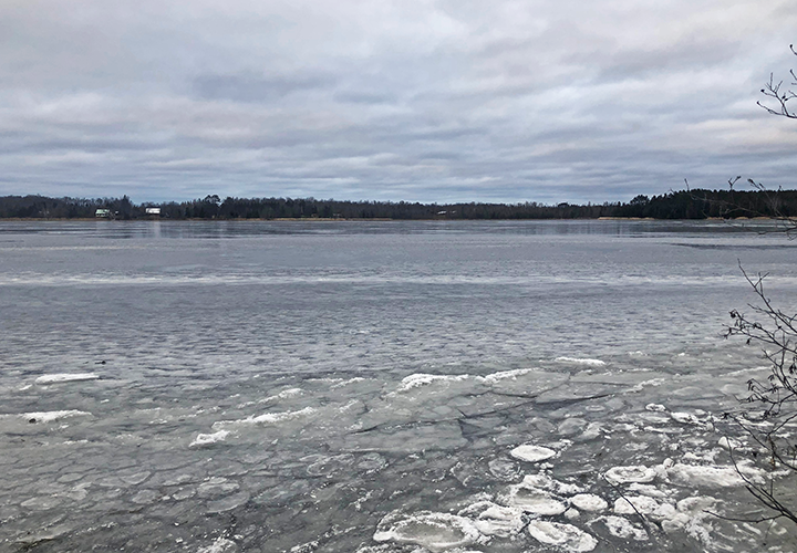 image of Itasca County area lake frozen over on November 26, 2023