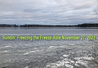 image of Itasca County area lake frozen over on November 26, 2023