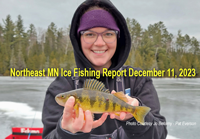image links to ice fishing report from the Grand Marais area