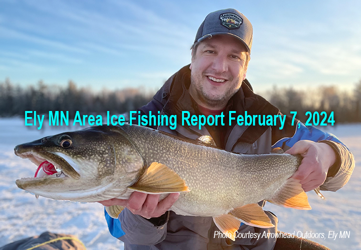 image links to ice fishing report from Arrowhead Outdoors in Ely MN