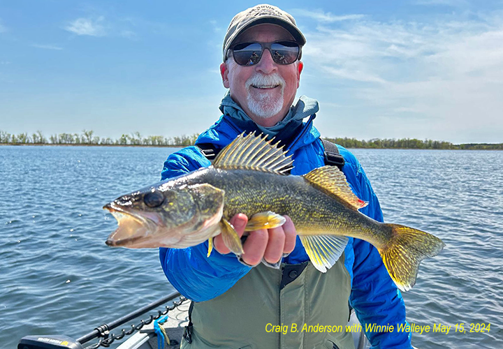 image of craig B Anderson with nice Winnie Walleye