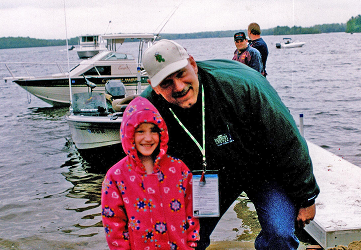 Image of Governor Jesse Ventura with Annalee Sundin at the 1999 Minnesota Walleye Fishing Opener