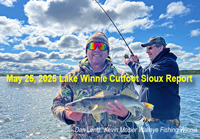 image links to fishing report from Lake Winnie and Cutfoot Sioux