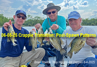 Brian Shields, Tony Higgins and Bill Dappen with nice catch of crappies