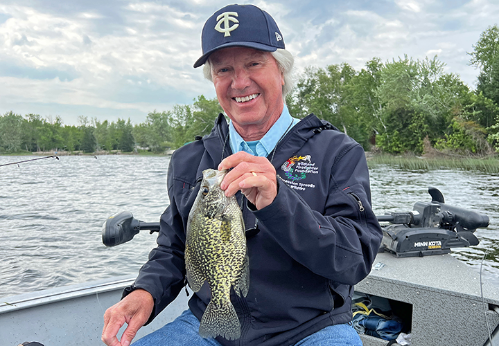 image of Marty Christensen with nice crappie caught near Grand Rapids