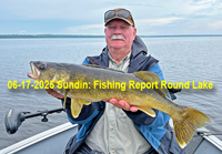 image links to fishing report about Round Lake, near Squaw Lake MN 