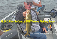 image of Mark Gerdes with a big walleye caught on a charter with Jeff Sundin 
