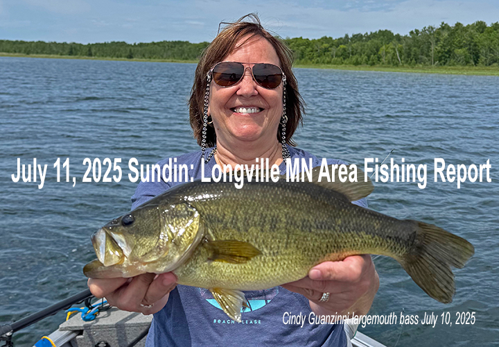 image links to fishing report from the Longville Minnesota area by professional fishing guide Jeff Sundin 